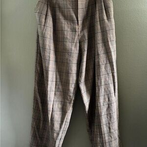Madewell women’s Checkered Dress Pants - Beige and Black size 4